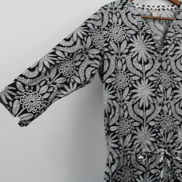 Hatley Black & White Drawstring Dress - Picture 7 of 16